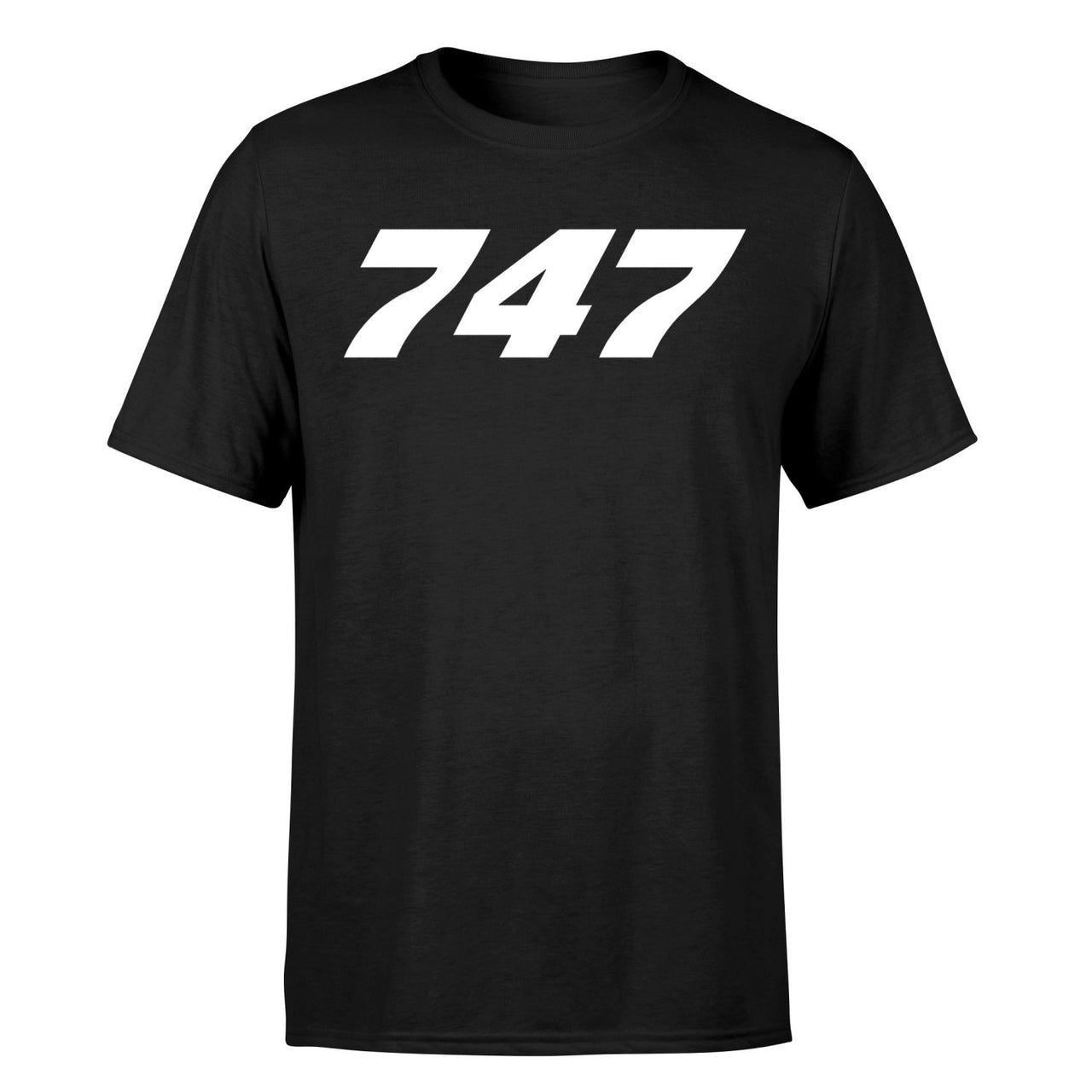 747 Flat Text Designed T-Shirts