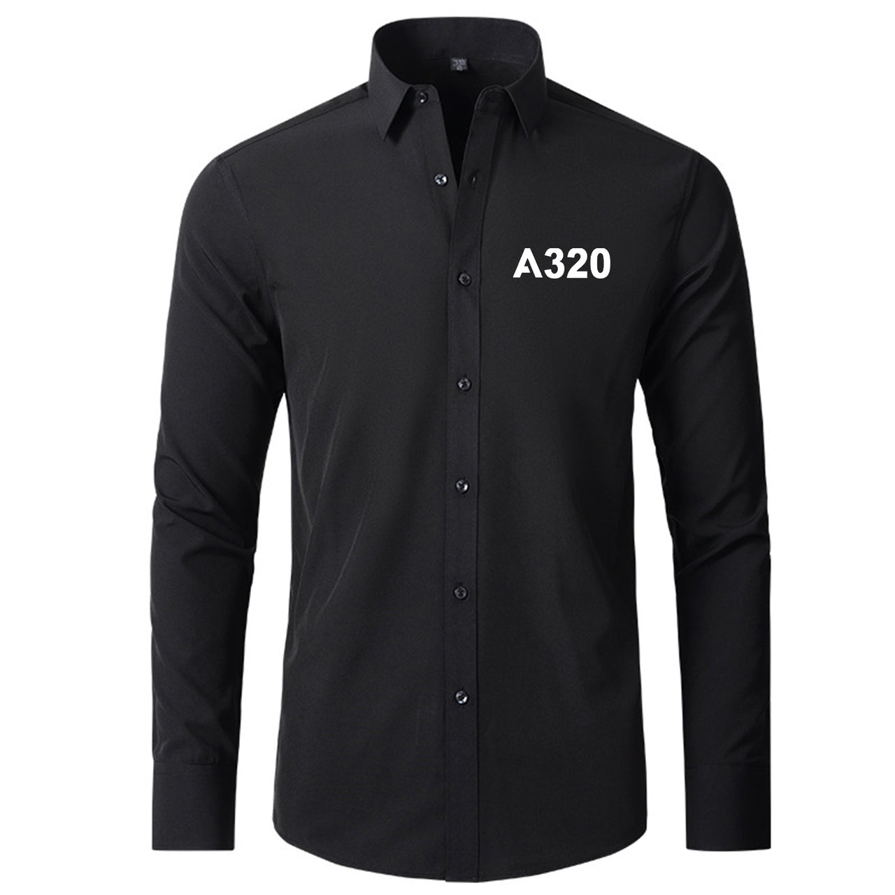 A320 Flat Text Designed Long Sleeve Shirts