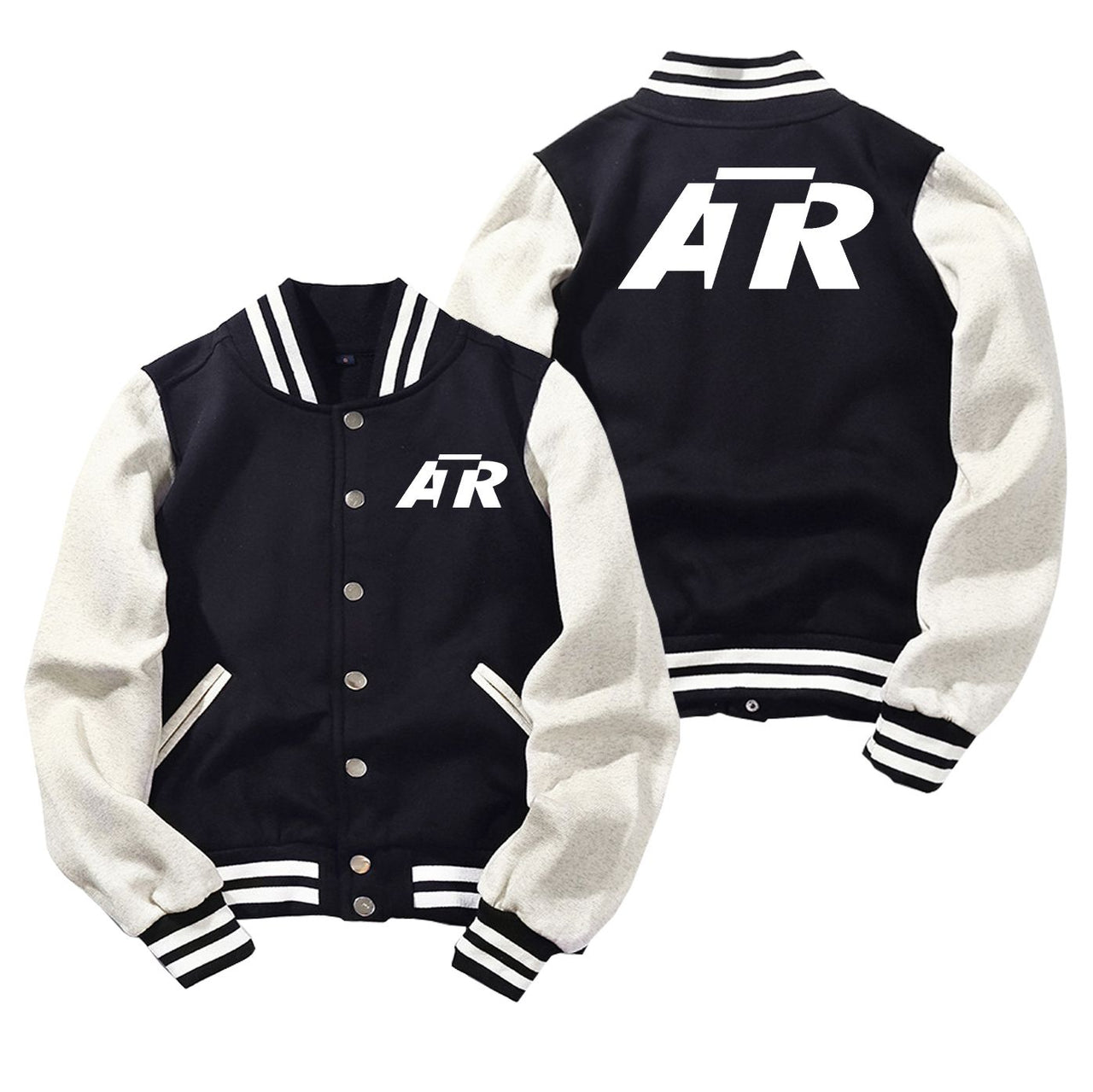 ATR & Text Designed Baseball Style Jackets