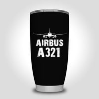 Thumbnail for Airbus A321 & Plane Designed Tumbler Travel Mugs