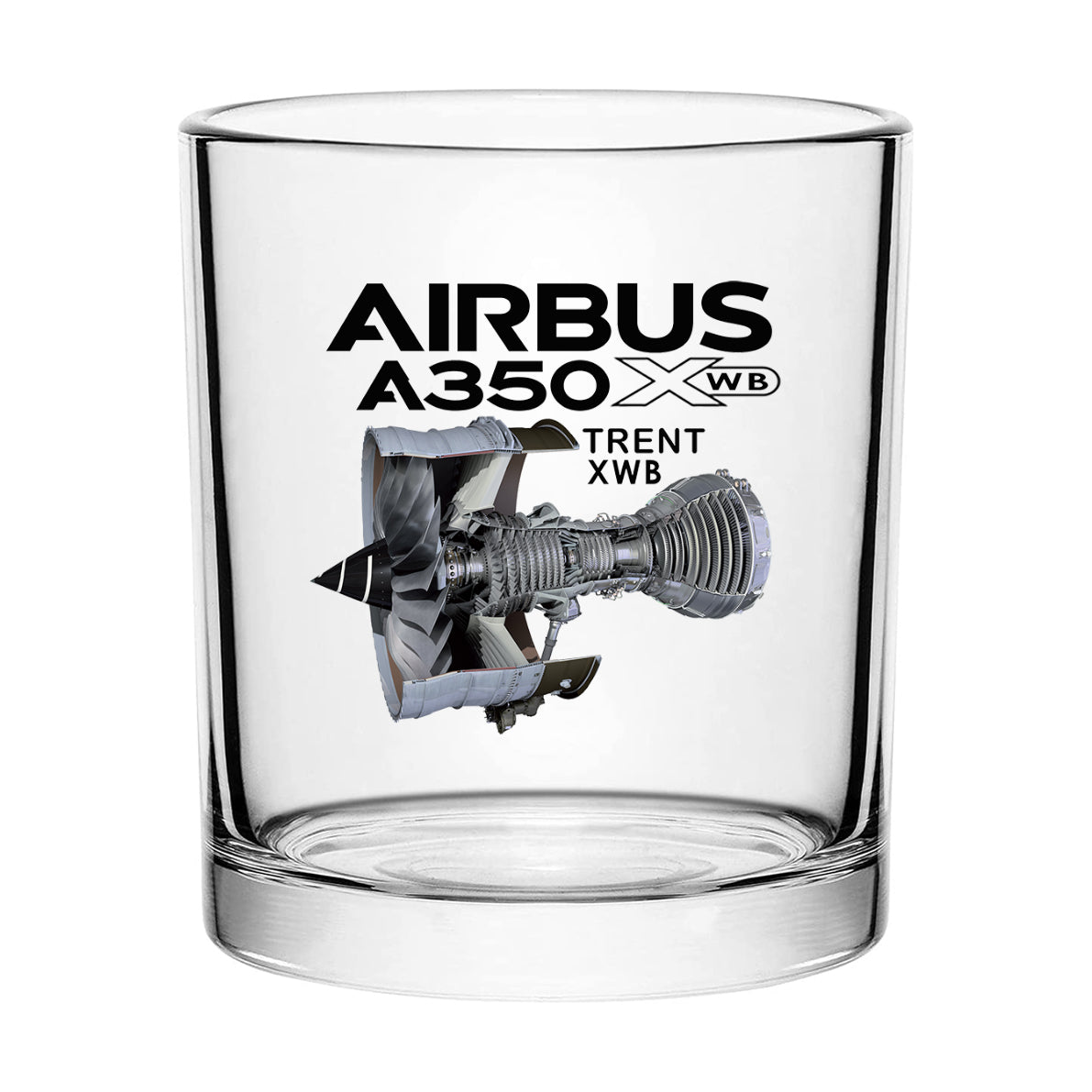 Airbus A350 & Trent Wxb Engine Designed Special Whiskey Glasses