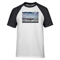 Thumbnail for Amazing Clouds and Boeing 737 NG Designed Raglan T-Shirts