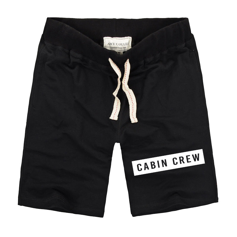 Cabin Crew Text Designed Cotton Shorts