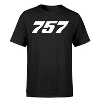 Thumbnail for 757 Flat Text Designed T-Shirts