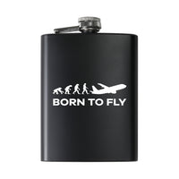 Thumbnail for Born To Fly Designed Stainless Steel Hip Flasks