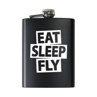 Thumbnail for Eat Sleep Fly Designed Stainless Steel Hip Flasks