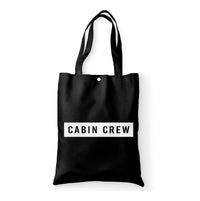 Thumbnail for Cabin Crew Text Designed Tote Bags