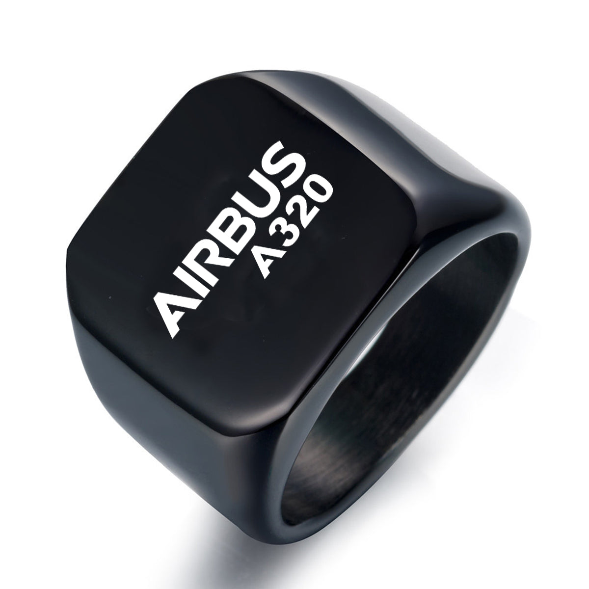 Airbus A320 & Text Designed Men Rings