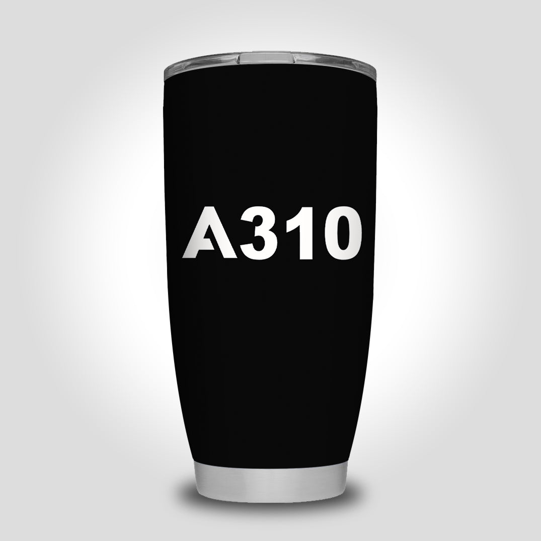A310 Flat Text Designed Tumbler Travel Mugs