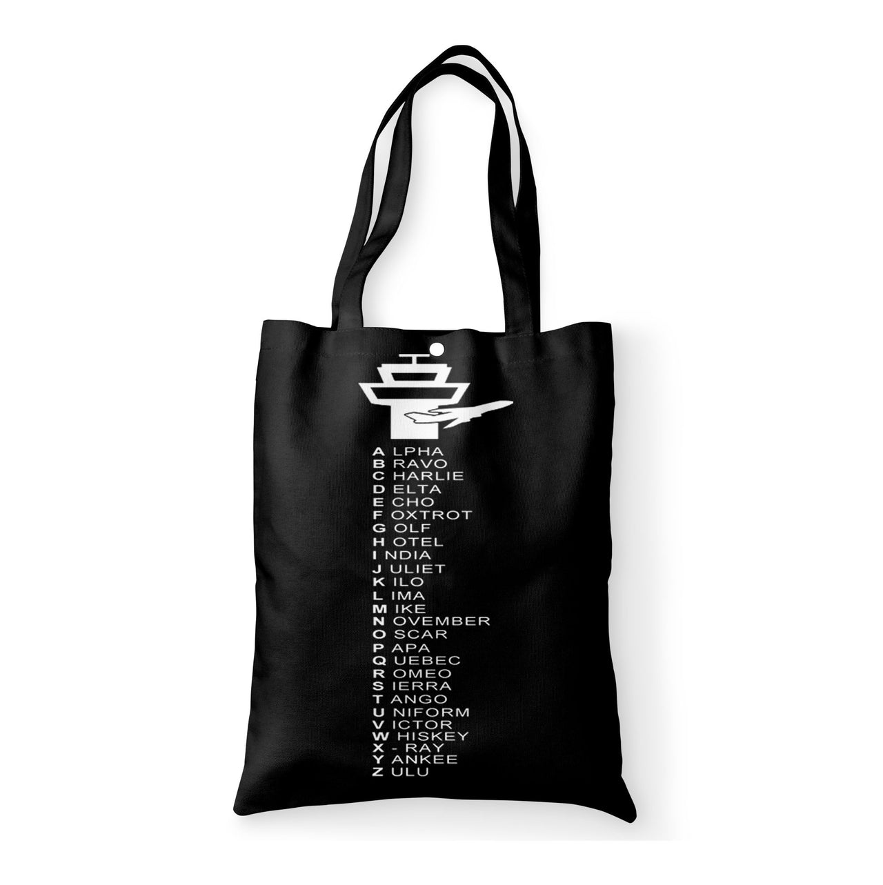 Aviation Alphabet Designed Tote Bags