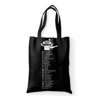 Thumbnail for Aviation Alphabet Designed Tote Bags