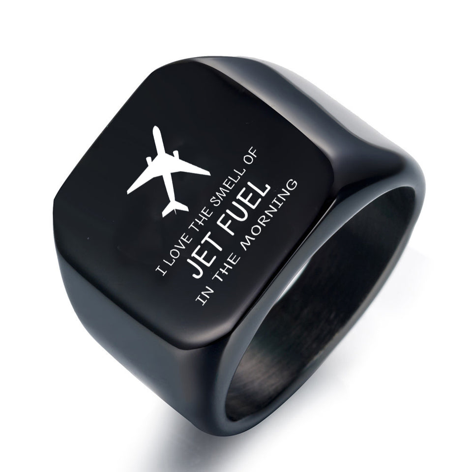 I Love The Smell Of Jet Fuel In The Morning Designed Men Rings