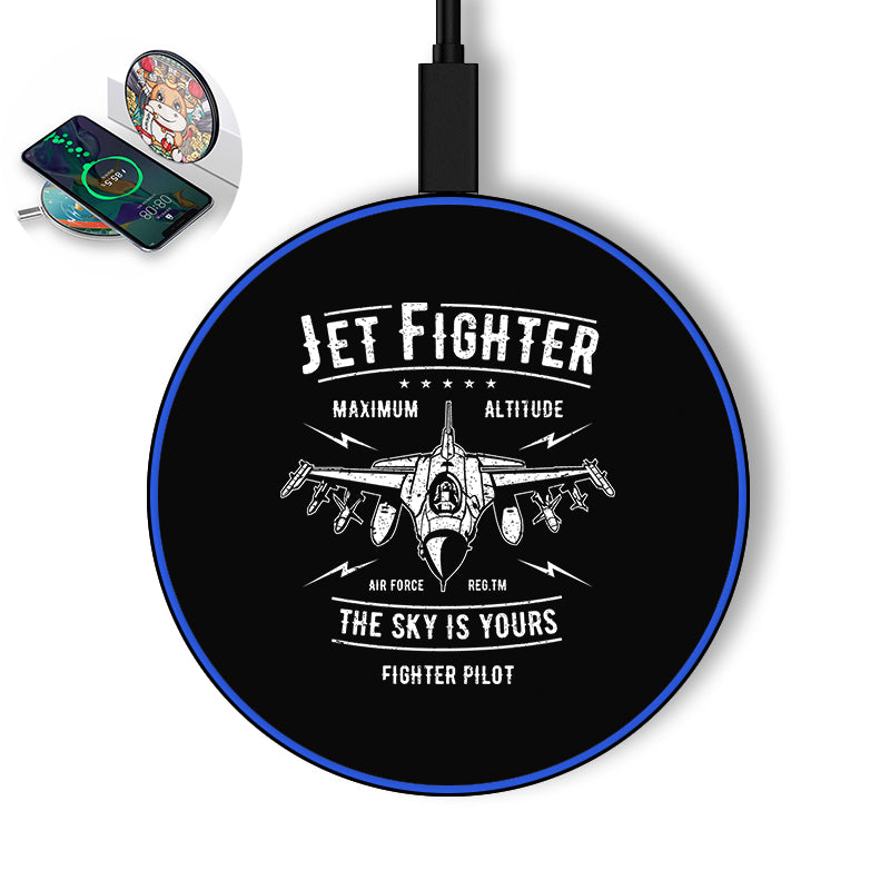 Jet Fighter - The Sky is Yours Designed Wireless Chargers