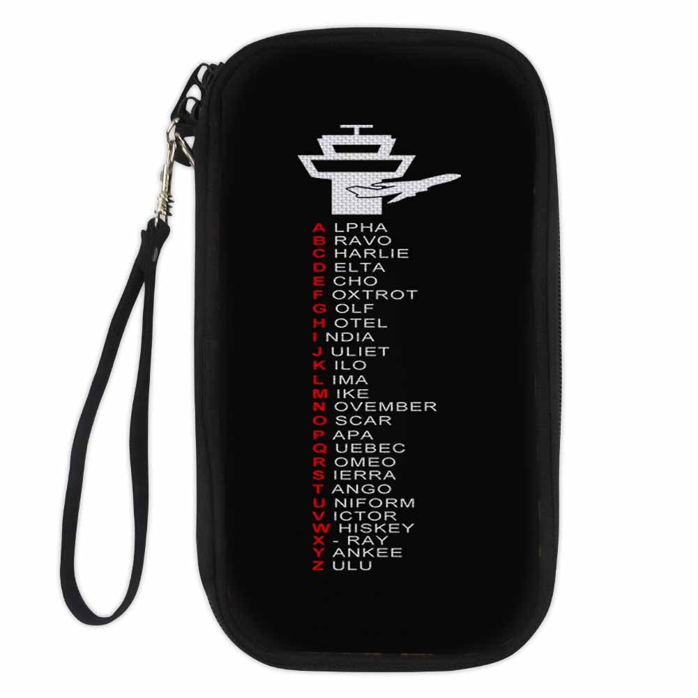 Aviation Alphabet Designed Travel Cases & Wallets