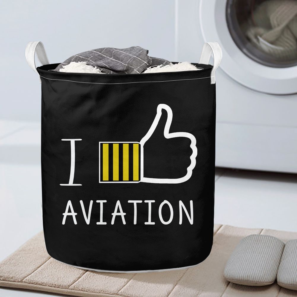 I Like Aviation Designed Laundry Baskets