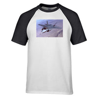 Thumbnail for Fighting Falcon F35 Captured in the Air Designed Raglan T-Shirts