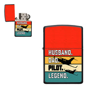Thumbnail for Husband & Dad & Pilot & Legend Designed Metal Lighters