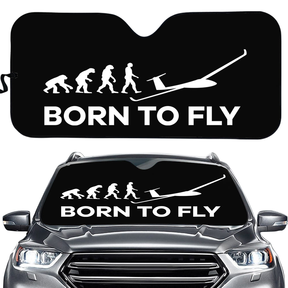 Born To Fly Glider Designed Car Sun Shade