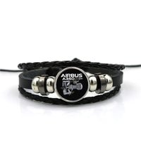 Thumbnail for Airbus A350 & Trent Wxb Engine Designed Leather Bracelets