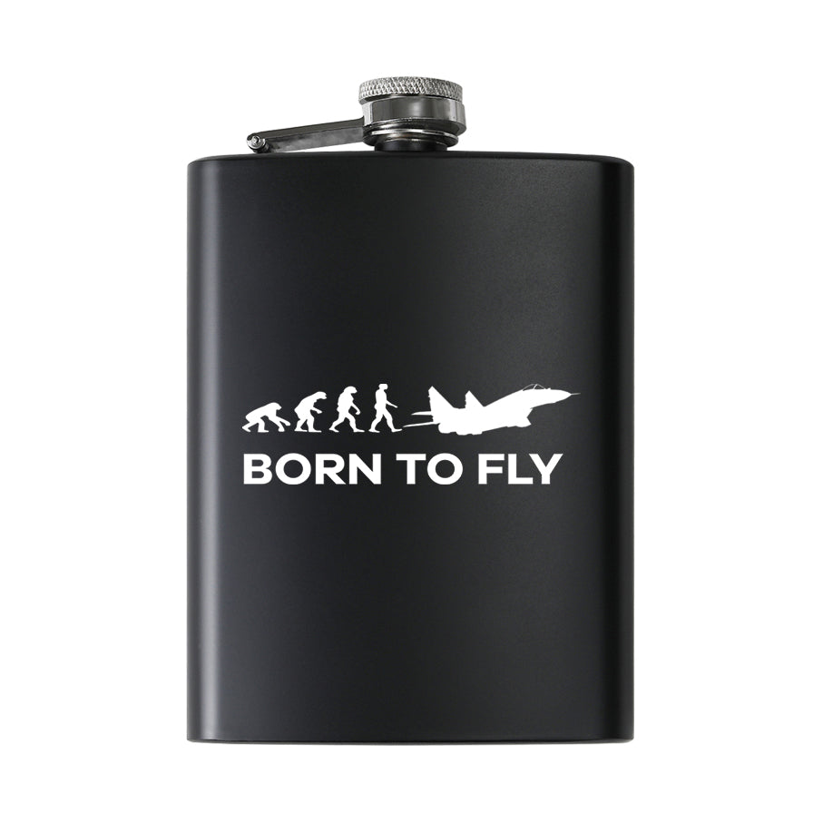 Born To Fly Military Designed Stainless Steel Hip Flasks