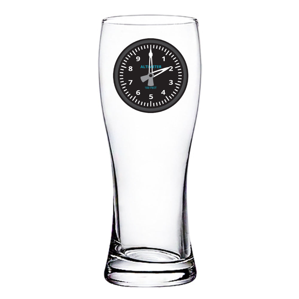 Altimeter Designed Pilsner Beer Glasses