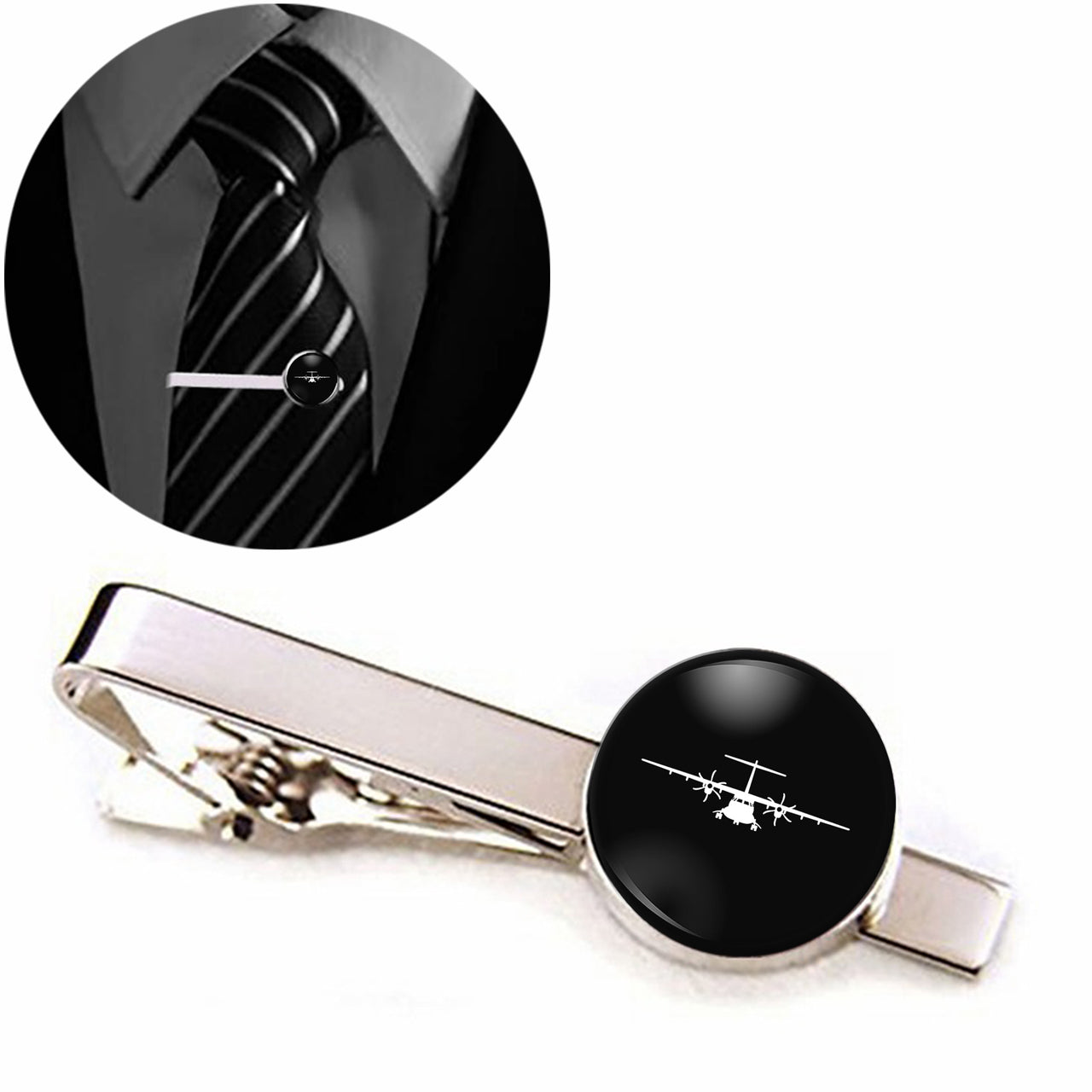 ATR-72 Silhouette Designed Tie Clips