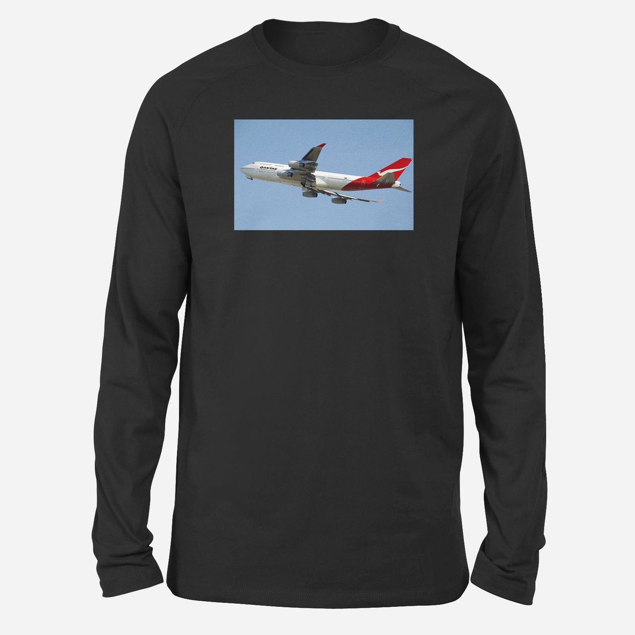 Departing Qantas Boeing 747 Designed Long-Sleeve T-Shirts