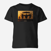 Thumbnail for Military Plane at Sunset Designed Children T-Shirts