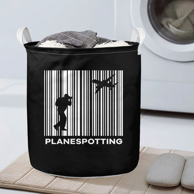 Planespotting aviation design on durable fabric with reinforced handles laundry basket.