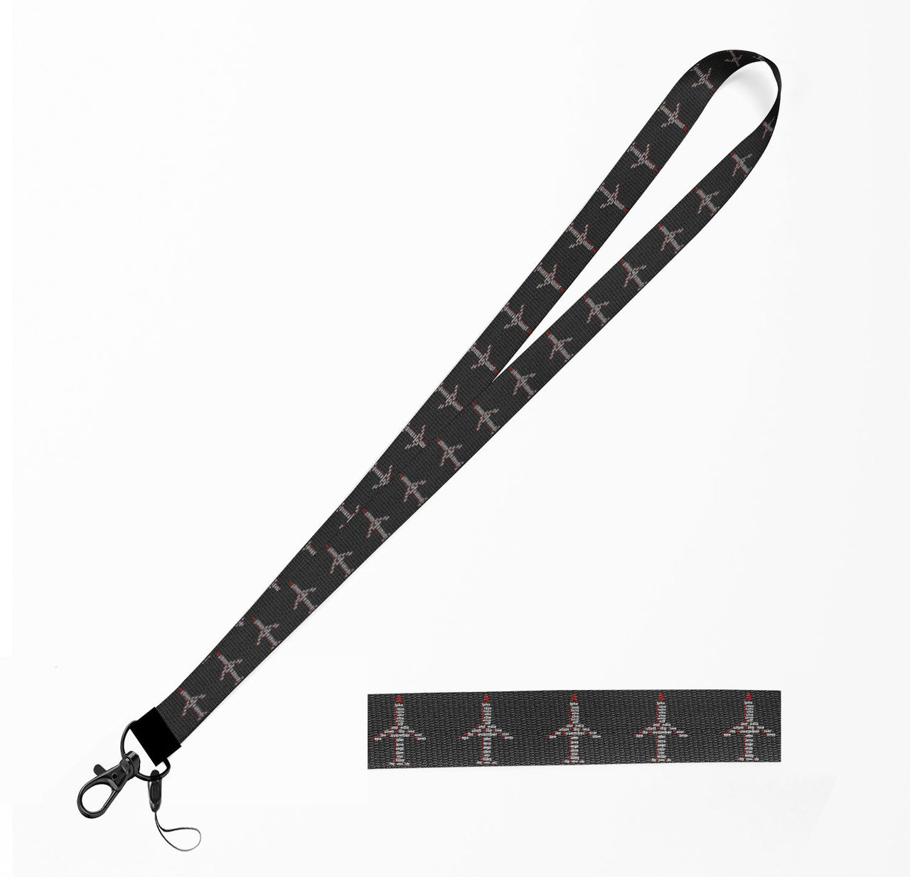 Airplane Shape Aviation Alphabet Designed Lanyard & ID Holders