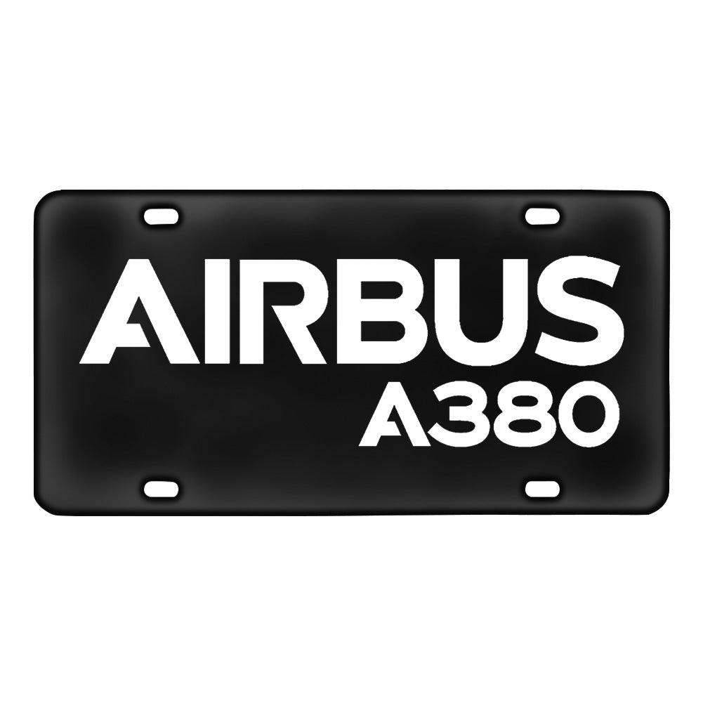 Airbus A380 & Text Designed Metal (License) Plates