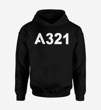 Thumbnail for A321 Flat Text Designed Hoodies