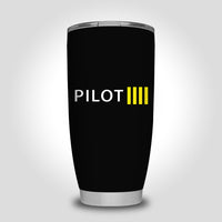 Thumbnail for Pilot & Stripes (4 Lines) Designed Tumbler Travel Mugs