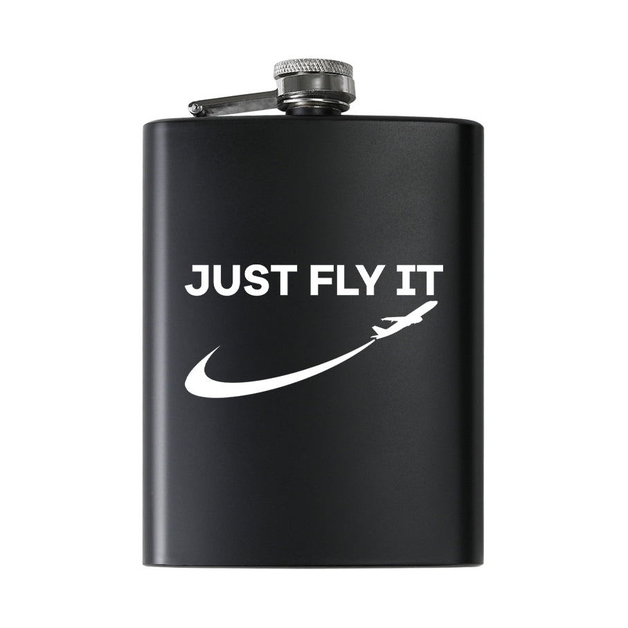 Just Fly It 2 Designed Stainless Steel Hip Flasks