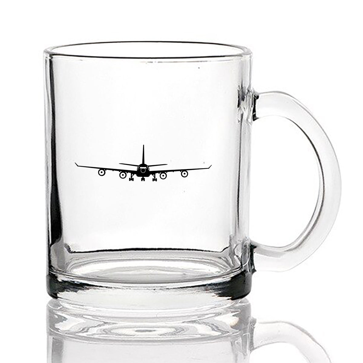 Airbus A340 Silhouette Designed Coffee & Tea Glasses