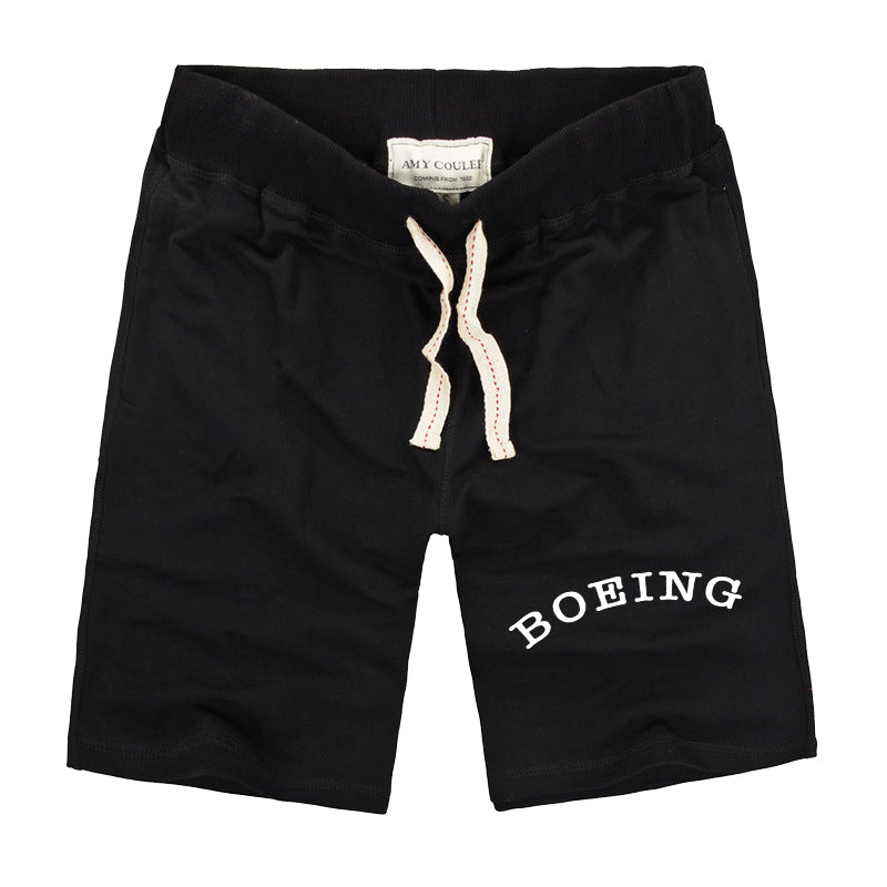 Special BOEING Text Designed Cotton Shorts