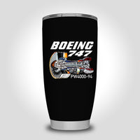 Thumbnail for Boeing 747 & PW4000-94 Engine Designed Tumbler Travel Mugs