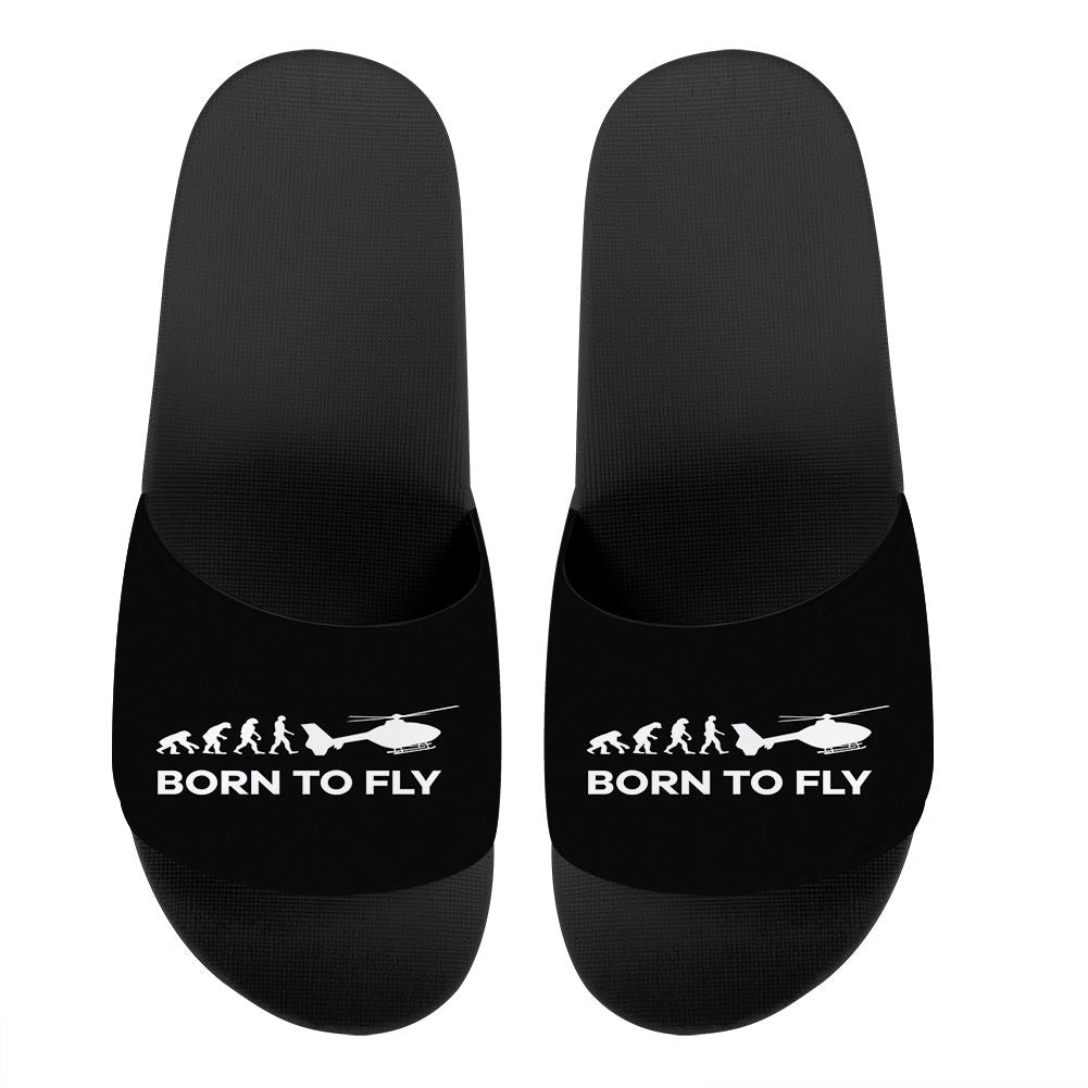 Born To Fly Helicopter Designed Sport Slippers