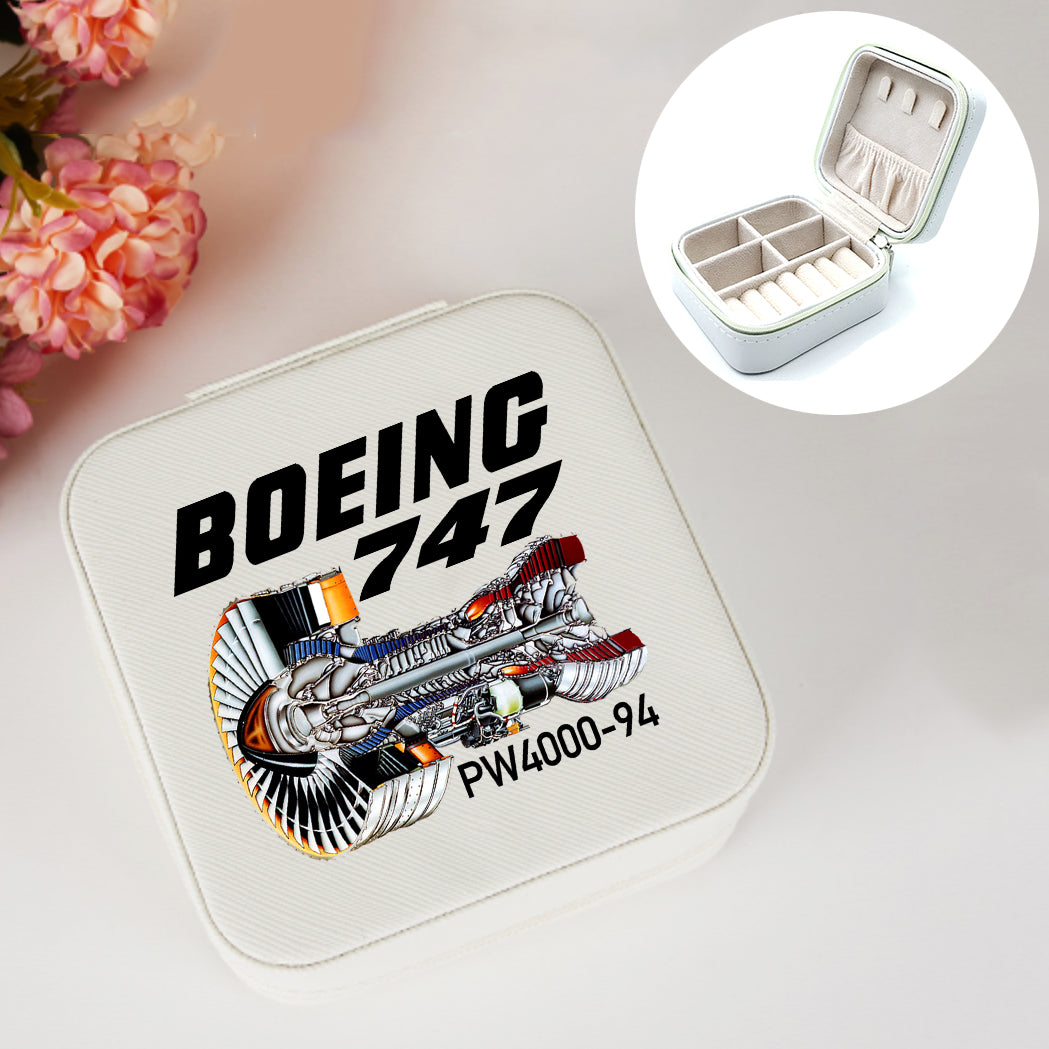 Boeing 747 & PW4000-94 Engine Designed Leather Jewelry Boxes
