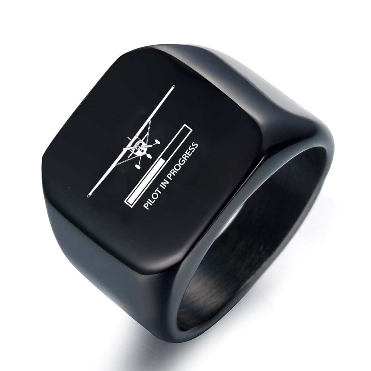 Pilot In Progress (Cessna) Designed Men Rings