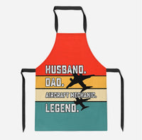 Thumbnail for Husband & Dad & Aircraft Mechanic & Legend Designed Kitchen Aprons