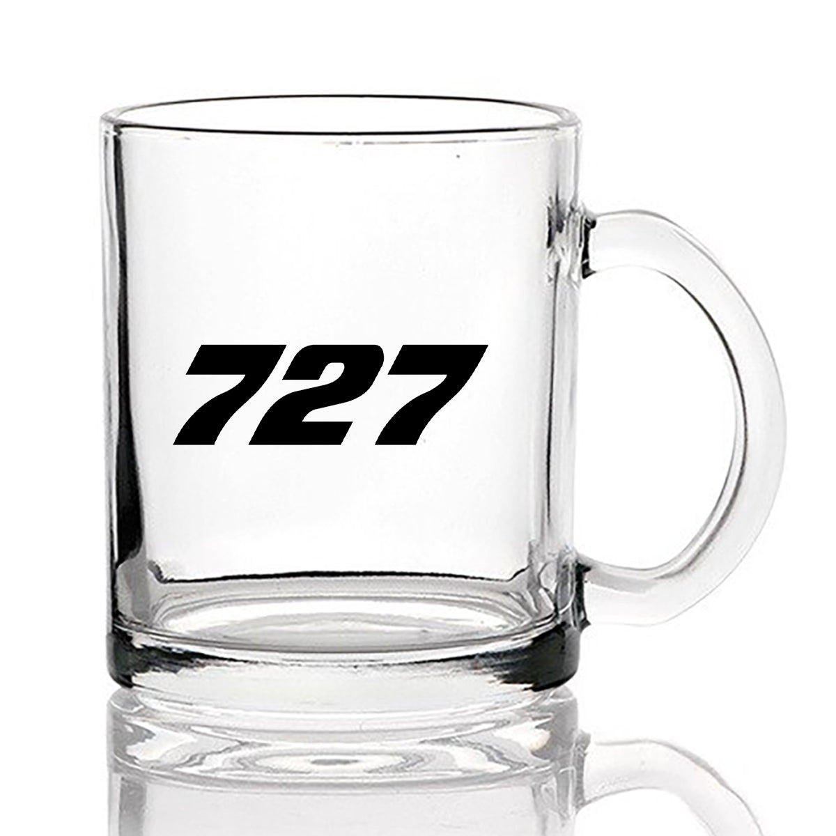 727 Flat Text Designed Coffee & Tea Glasses