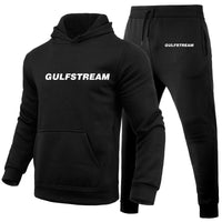 Thumbnail for Gulfstream & Text Designed Hoodies & Sweatpants Set