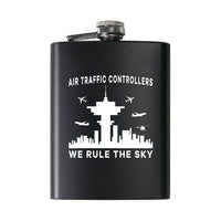 Thumbnail for Air Traffic Controllers - We Rule The Sky Designed Stainless Steel Hip Flasks