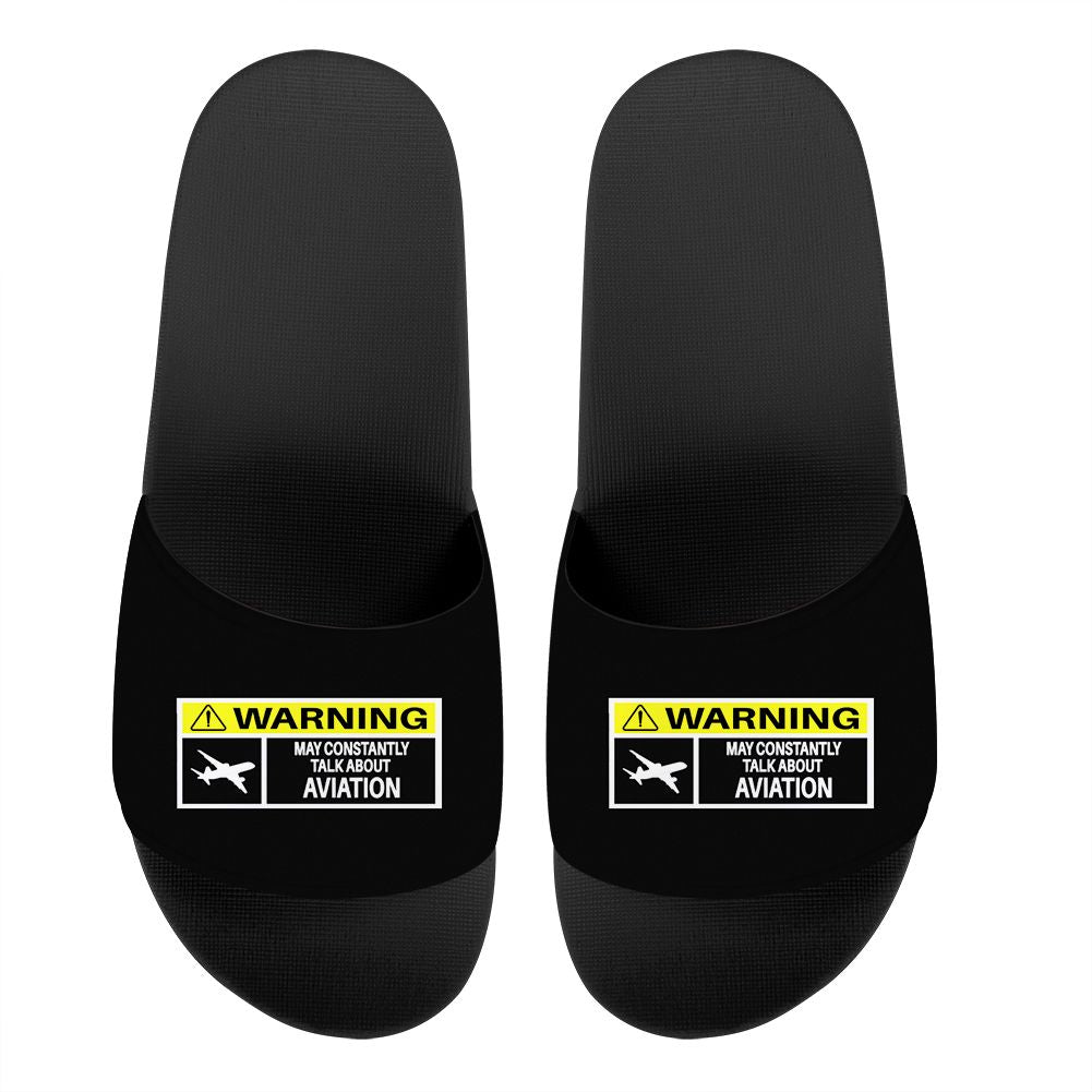 Warning May Constantly Talk About Aviation Designed Sport Slippers