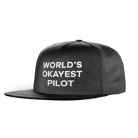 Thumbnail for World's Okayest Pilot Designed Snapback Caps & Hats