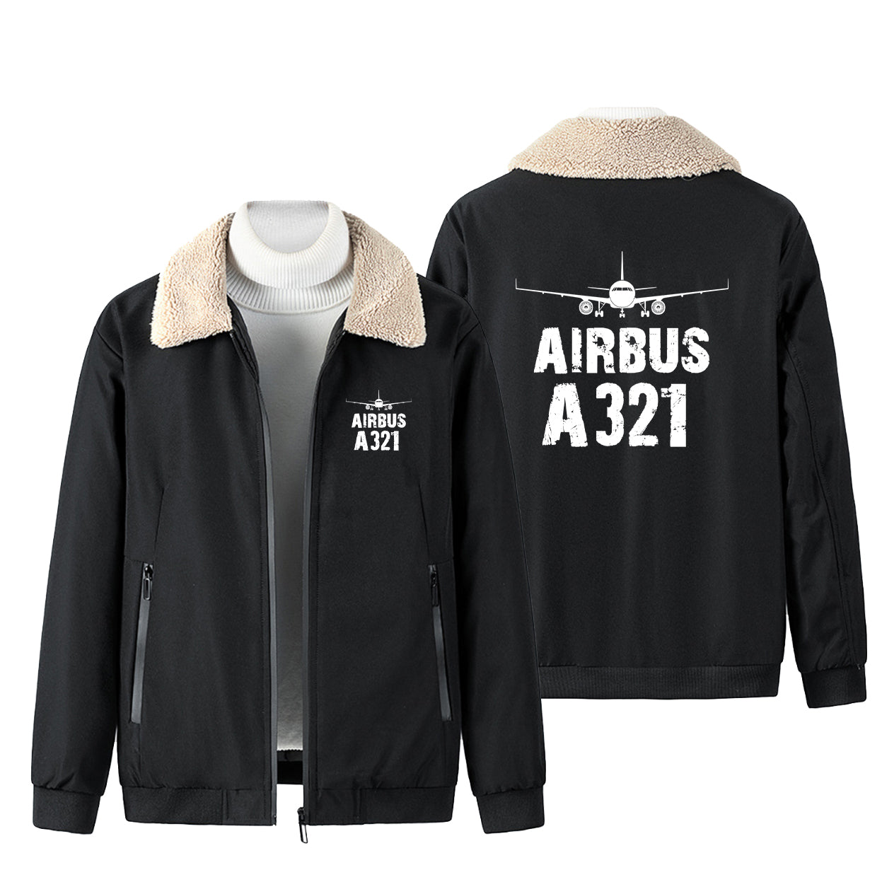 Airbus A321 & Plane Designed Winter Bomber Jackets