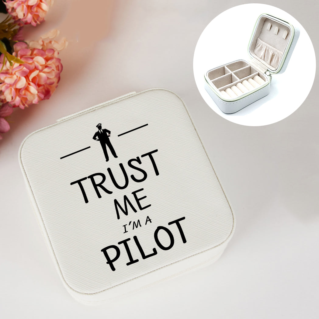 Trust Me I'm a Pilot Designed Leather Jewelry Boxes