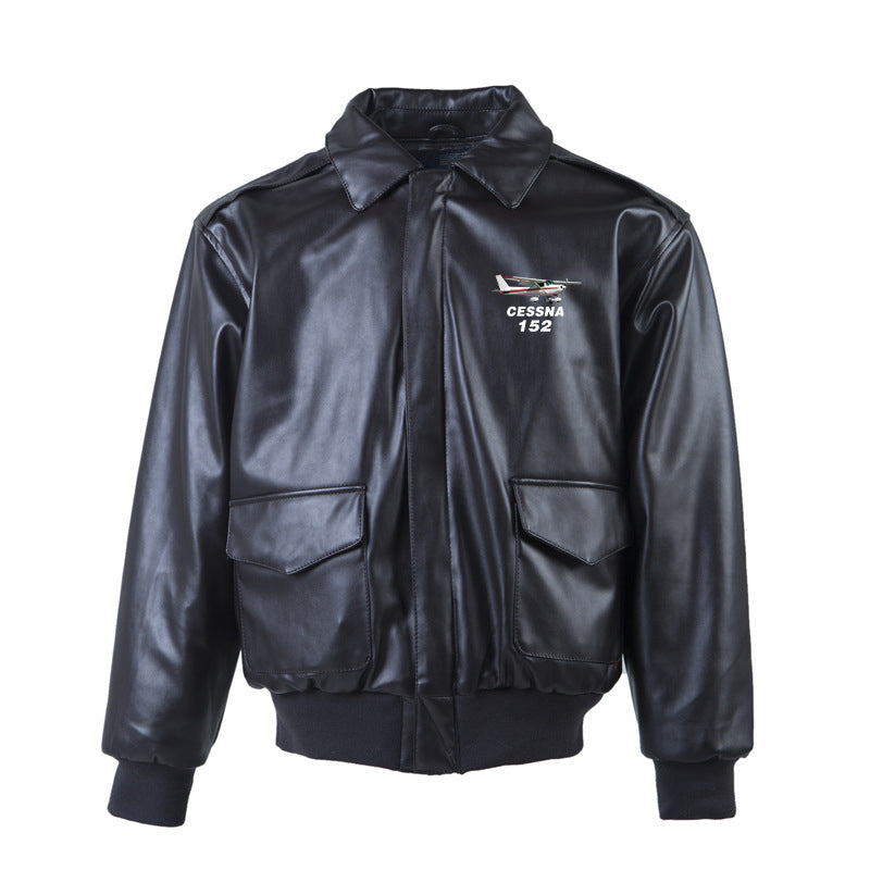 The Cessna 152 Designed Leather Bomber Jackets (NO Fur)