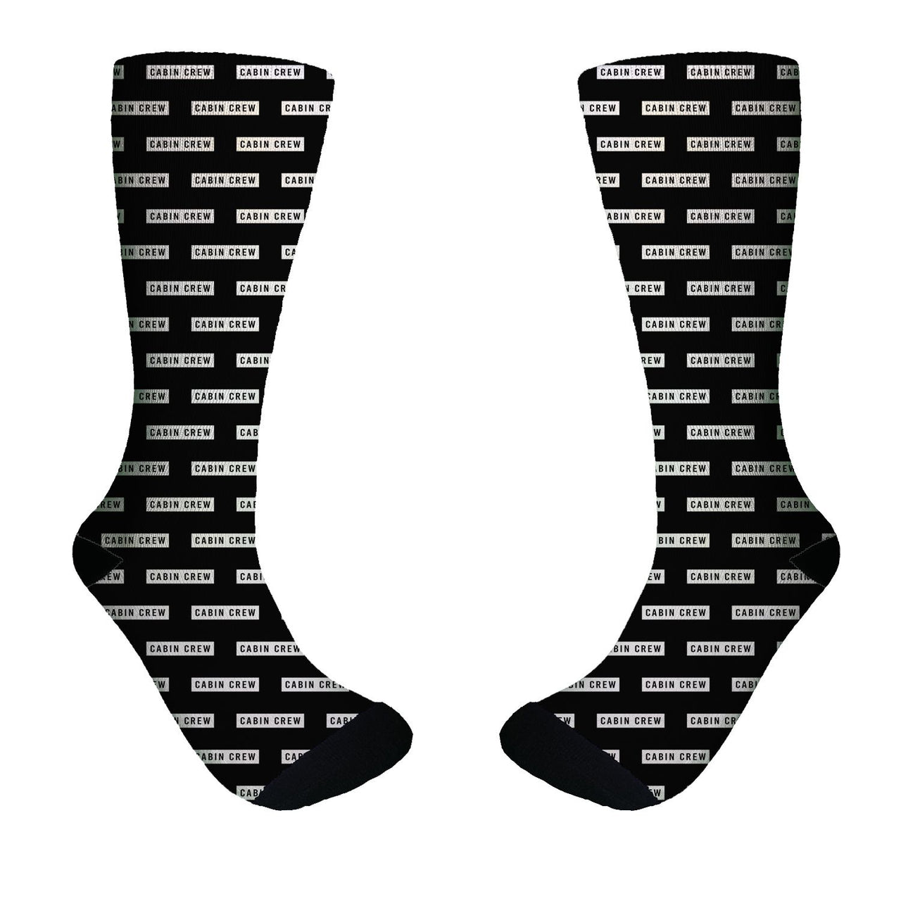 Cabin Crew Text Designed Socks